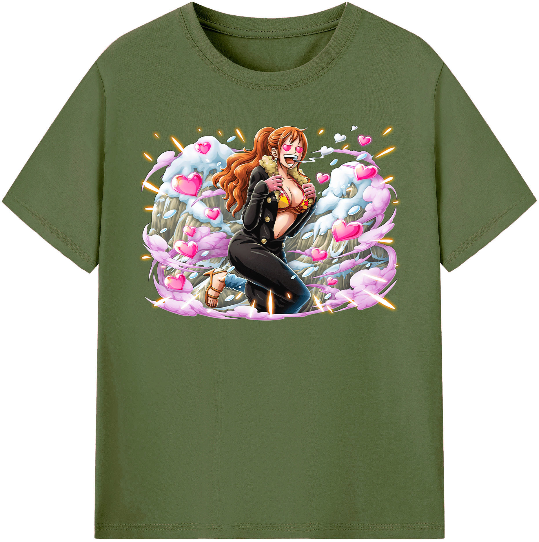 ワンピース ナミ ONE PIECE Nami 綿100％半袖Tシャツ（フロントプリント）